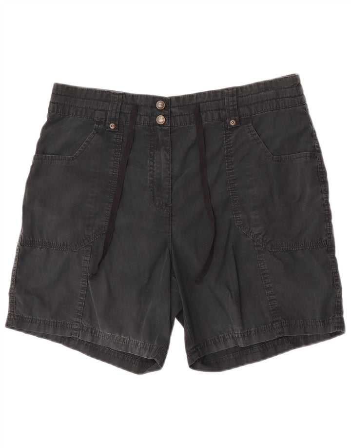 Marks & Spencer Womens Casual Shorts UK 12 Medium W31 Black Cotton