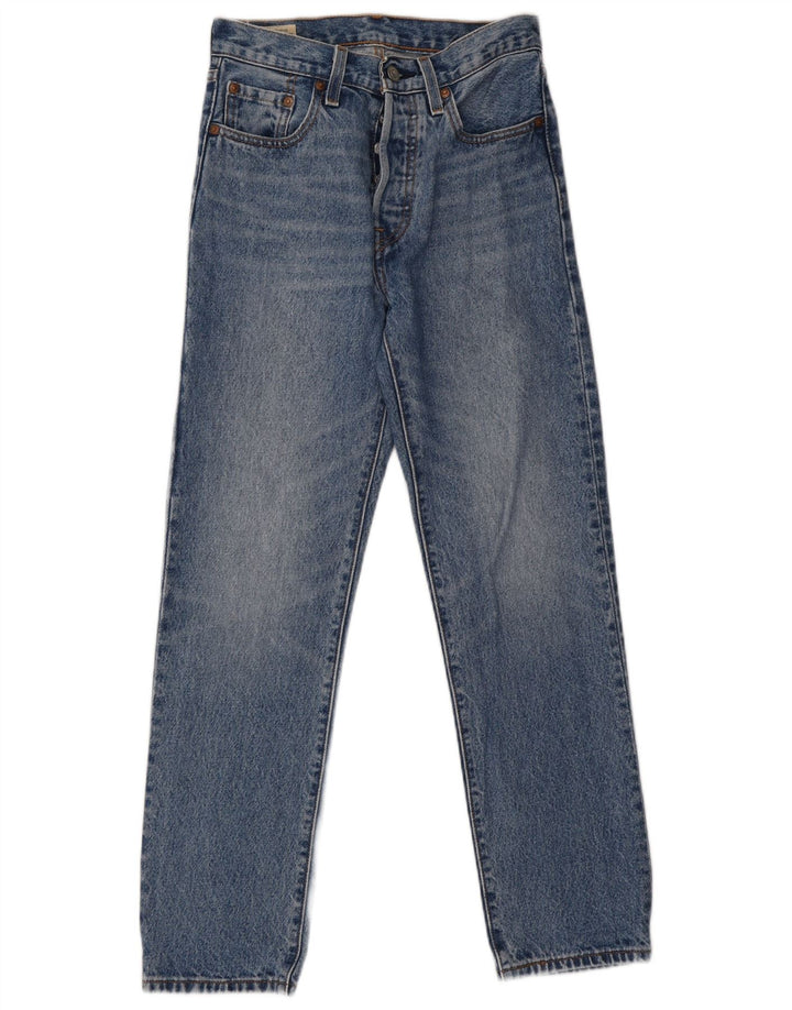 Levi's Womens 501 Straight Jeans W24 L28 Blue Cotton
