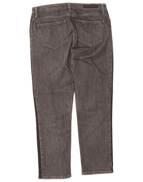 Tommy Hilfiger Womens Rome Straight Cropped Jeans W29 L25 Grey Colourblock