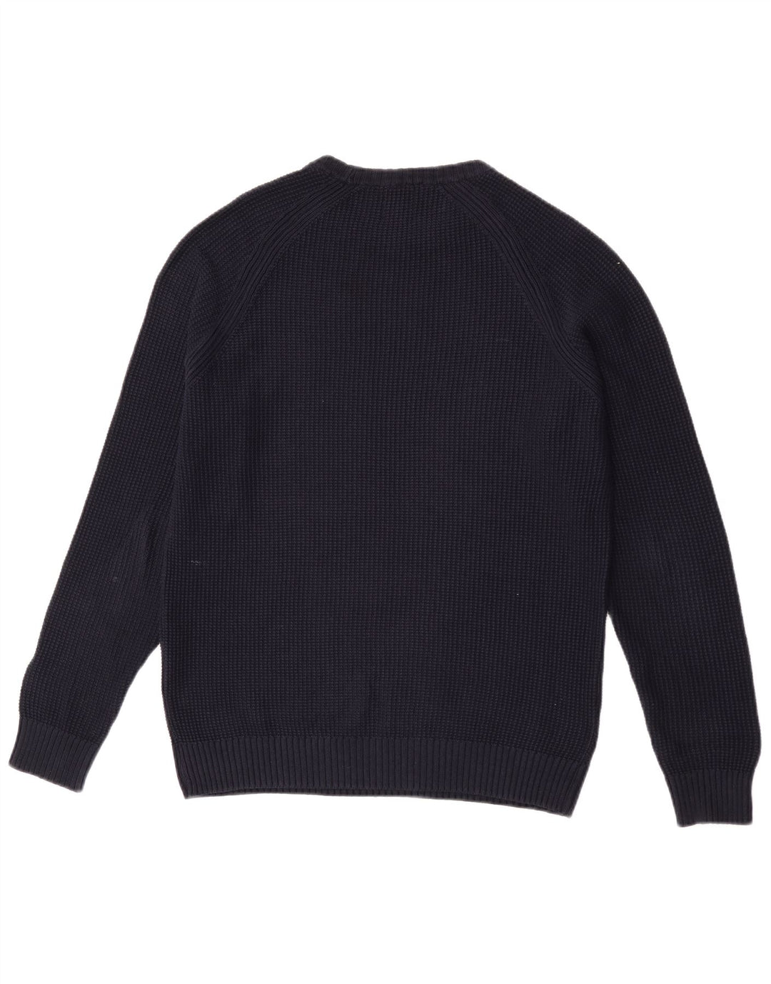 Zara Mens Crew Neck Jumper Sweater Large Navy Blue Cotton