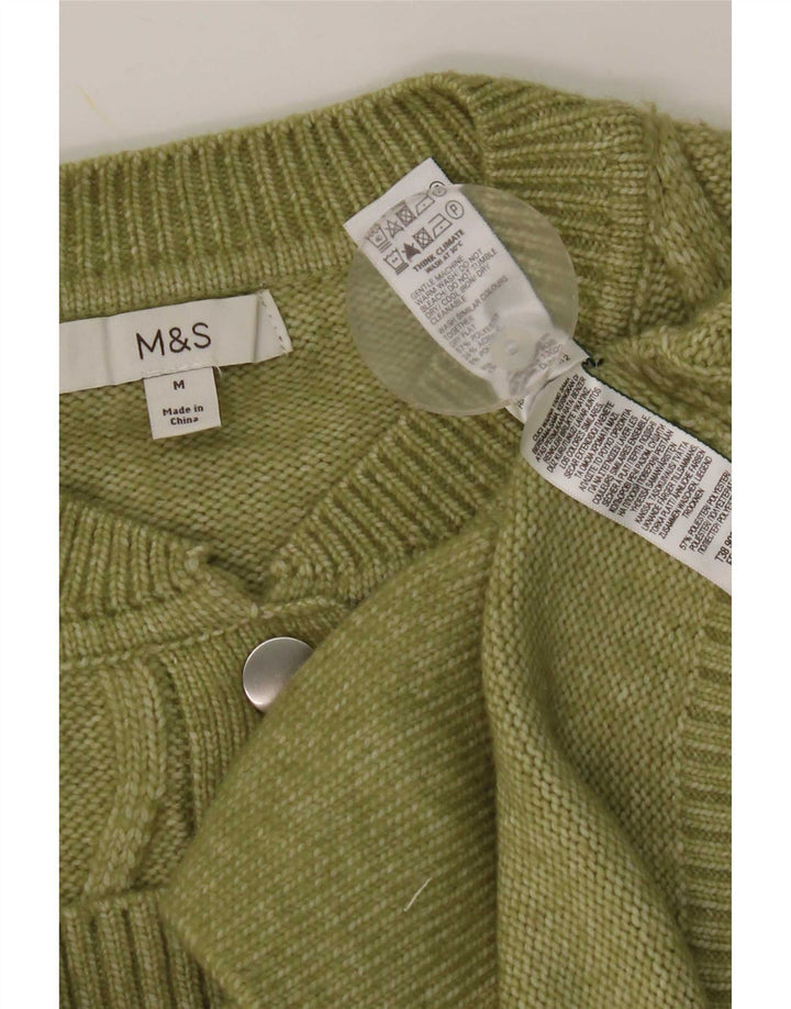 Женский кардиган Marks & Spencer UK 14, средний зеленый полиэстер