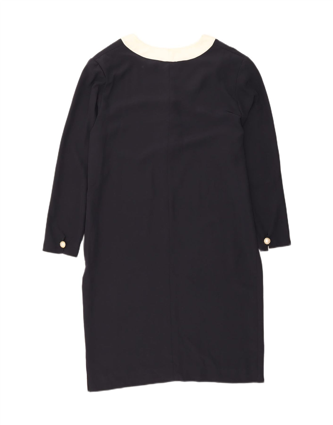 LUISA SPAGNOLI Womens 3/4 Sleeve Basic Dress IT 48 XL Navy Blue Vintage Luisa Spagnoli and Second-Hand Luisa Spagnoli from Messina Hembry 