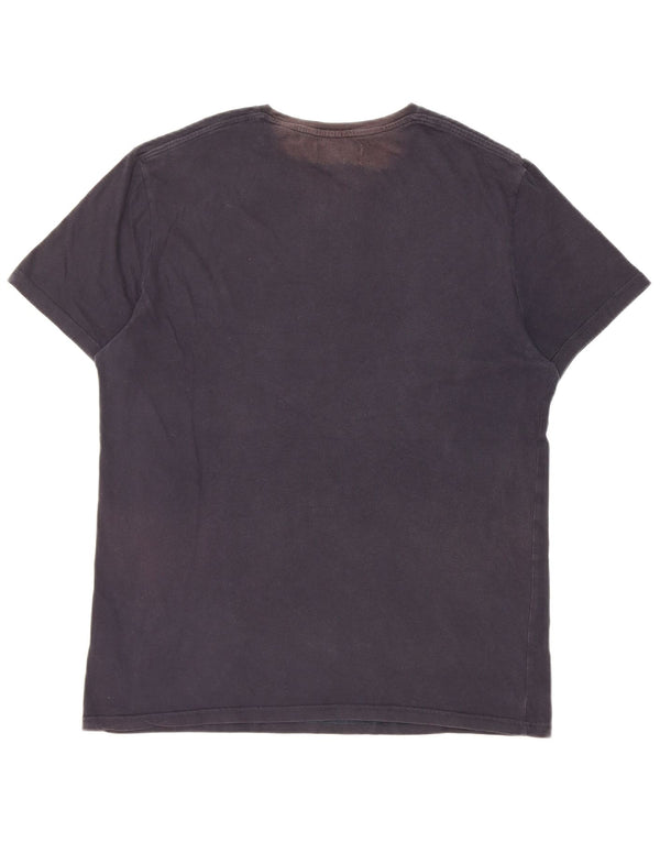 Jack Wills Mens Graphic T-Shirt Top Medium Navy Blue Cotton