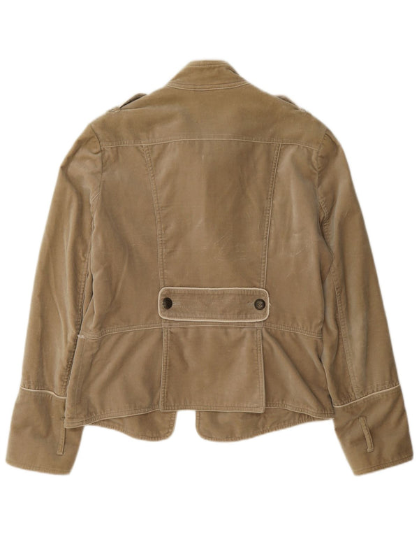 Massimo Dutti Chaqueta Militar De Doble Botonadura Mujer UK 40 XL Beige