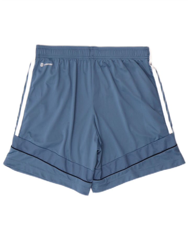 ADIDAS Mens Sport Shorts Medium Blue Striped Polyester Sports