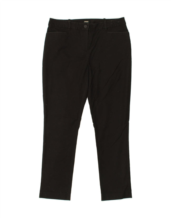 OASIS Womens Slim Casual Trousers UK 12 Medium W32 L26 Black | Vintage Oasis | Thrift | Second-Hand Oasis | Used Clothing | Messina Hembry 