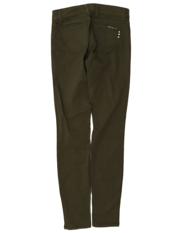 Spodnie damskie MET Jessica Regular Skinny Casual W26 L30 Bawełna khaki