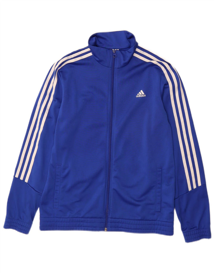 Adidas Drenge Træningsdragt Topjakke 13-14 År Blå Polyester