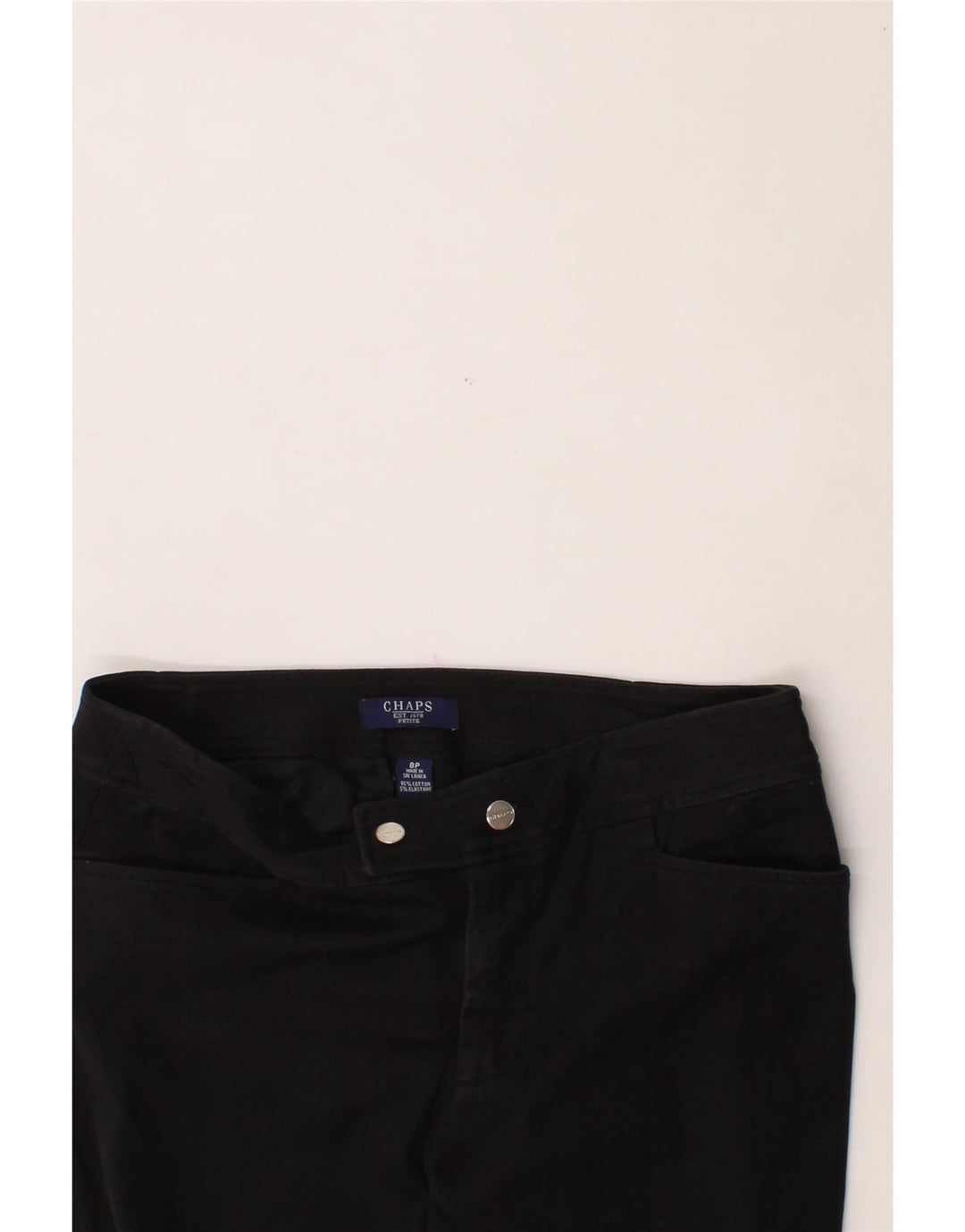CHAPS Womens Petite Straight Suit Trousers US 8 Medium W30 L28 Black Vintage Chaps and Second-Hand Chaps from Messina Hembry 