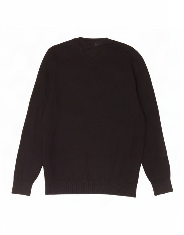 Tommy Hilfiger Herre Crew Neck Jumper Sweater Stor Sort Bomuld