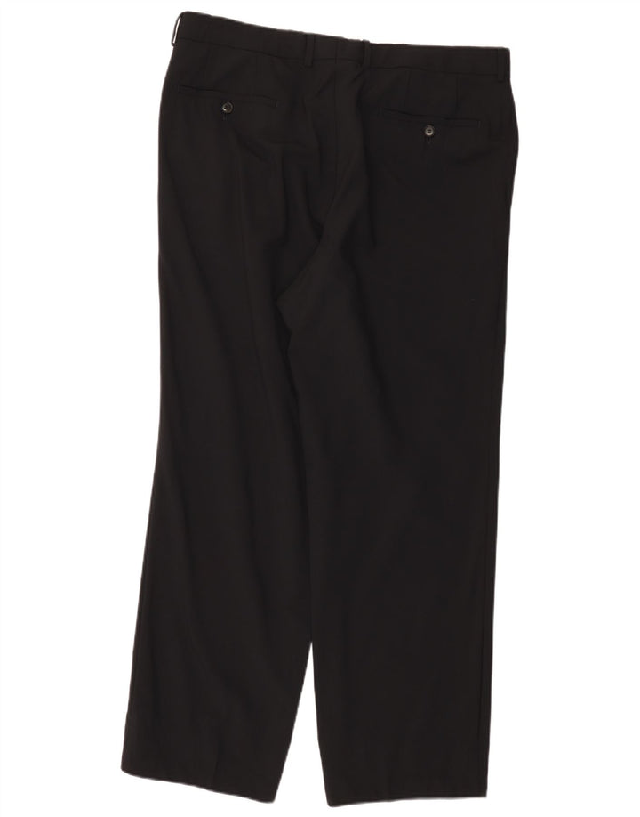 Hugo Boss Womens Straight Suit Trousers W36 L30 Black