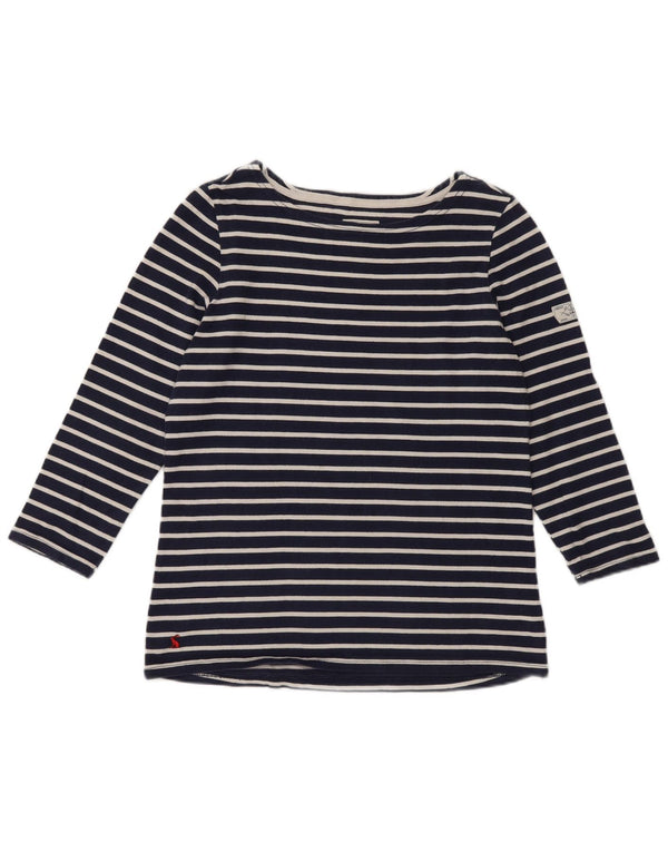Joules γυναικεία κανονική εφαρμογή 3/4 μανίκια UK 10 Small Navy Blue ριγέ