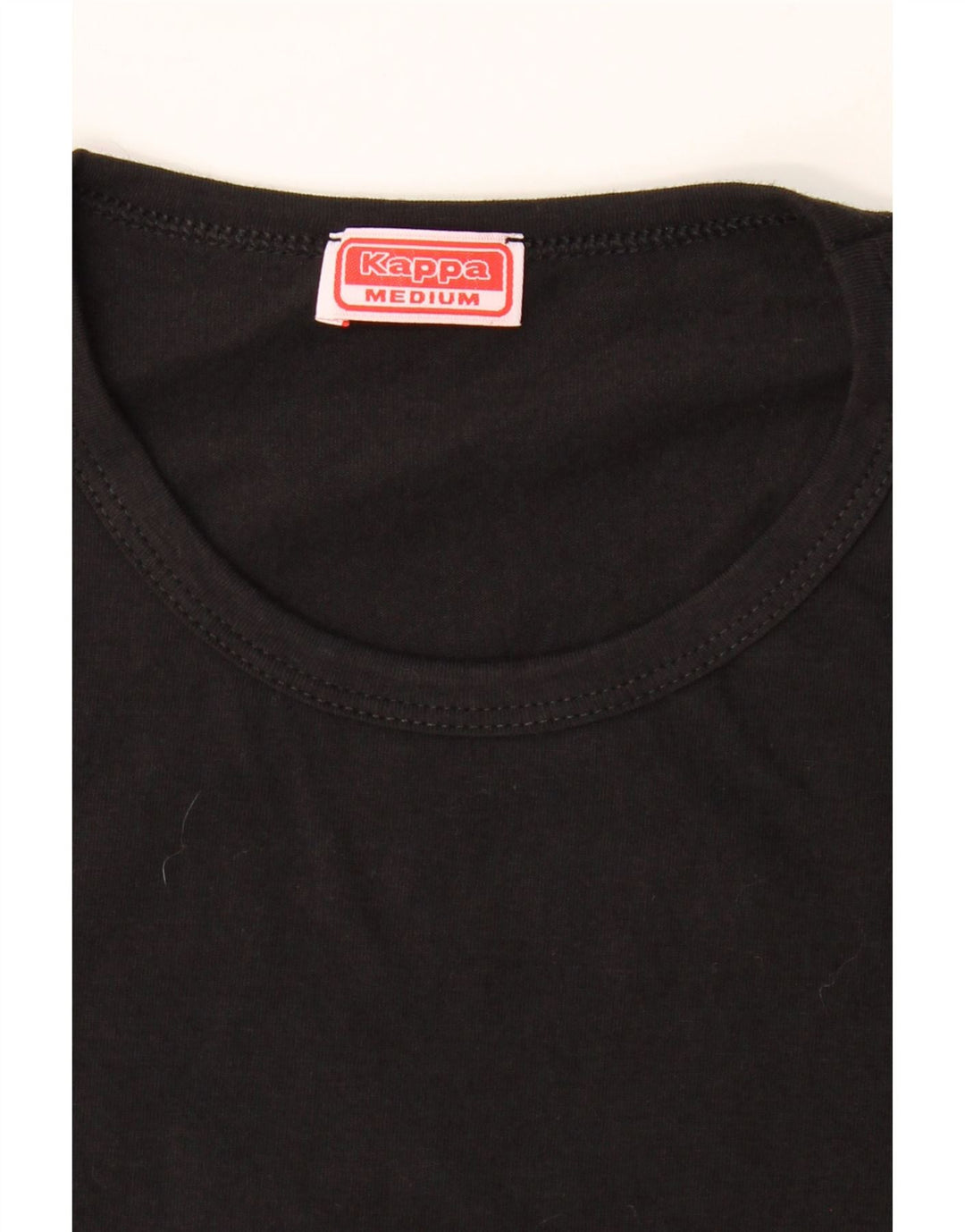 KAPPA Womens T-Shirt Top UK 12 Medium Black Cotton Vintage Kappa and Second-Hand Kappa from Messina Hembry 