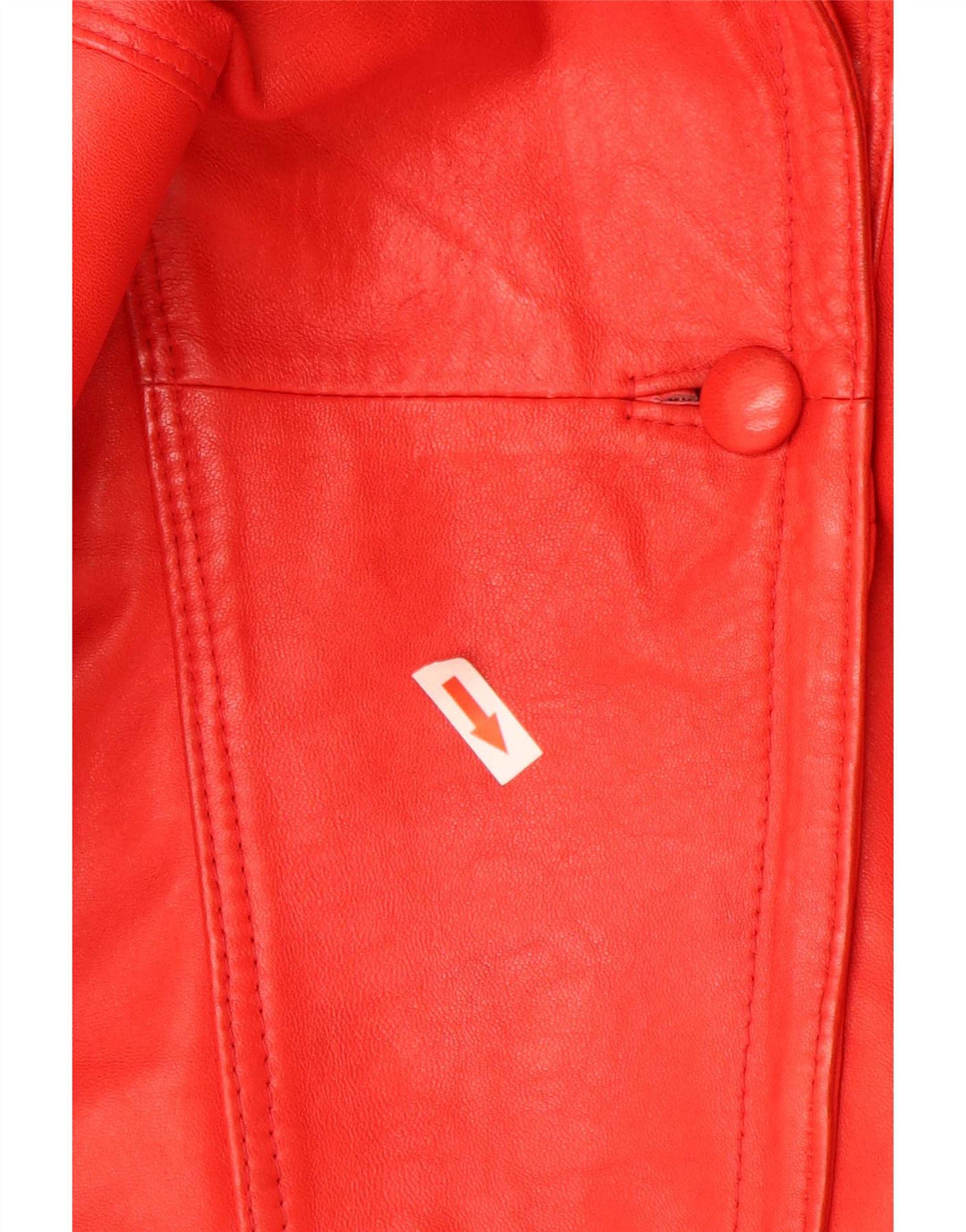 Vintage Womens Oversized Leather Coat UK 18 XL Red