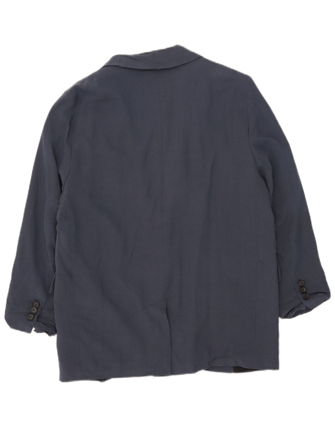 Zara Dame 1 Knap Oversized Blazer Jacket UK 10 Small Navy Blue Viscose