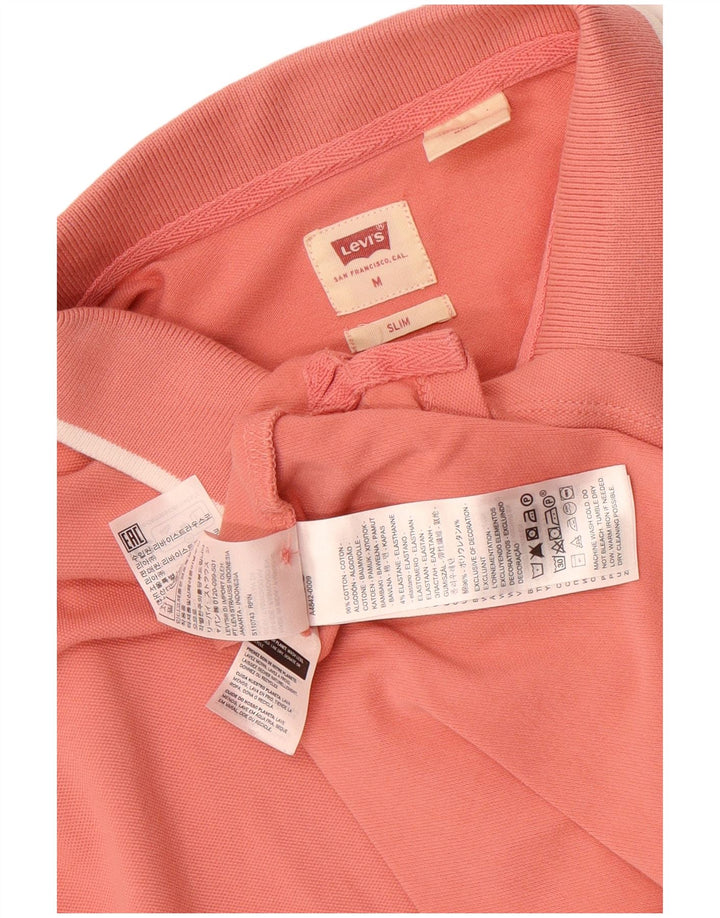Levi's Mens Slim T-Shirt Top Medium Pink Cotton