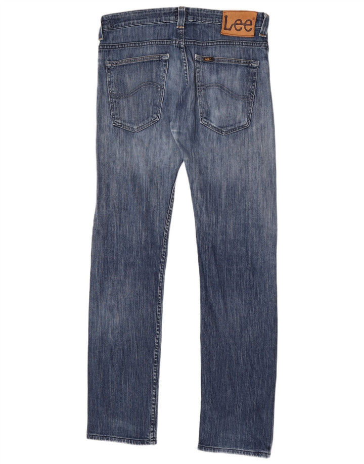 Lee Mens Powell Straight Jeans W34 L34 Blue Cotton
