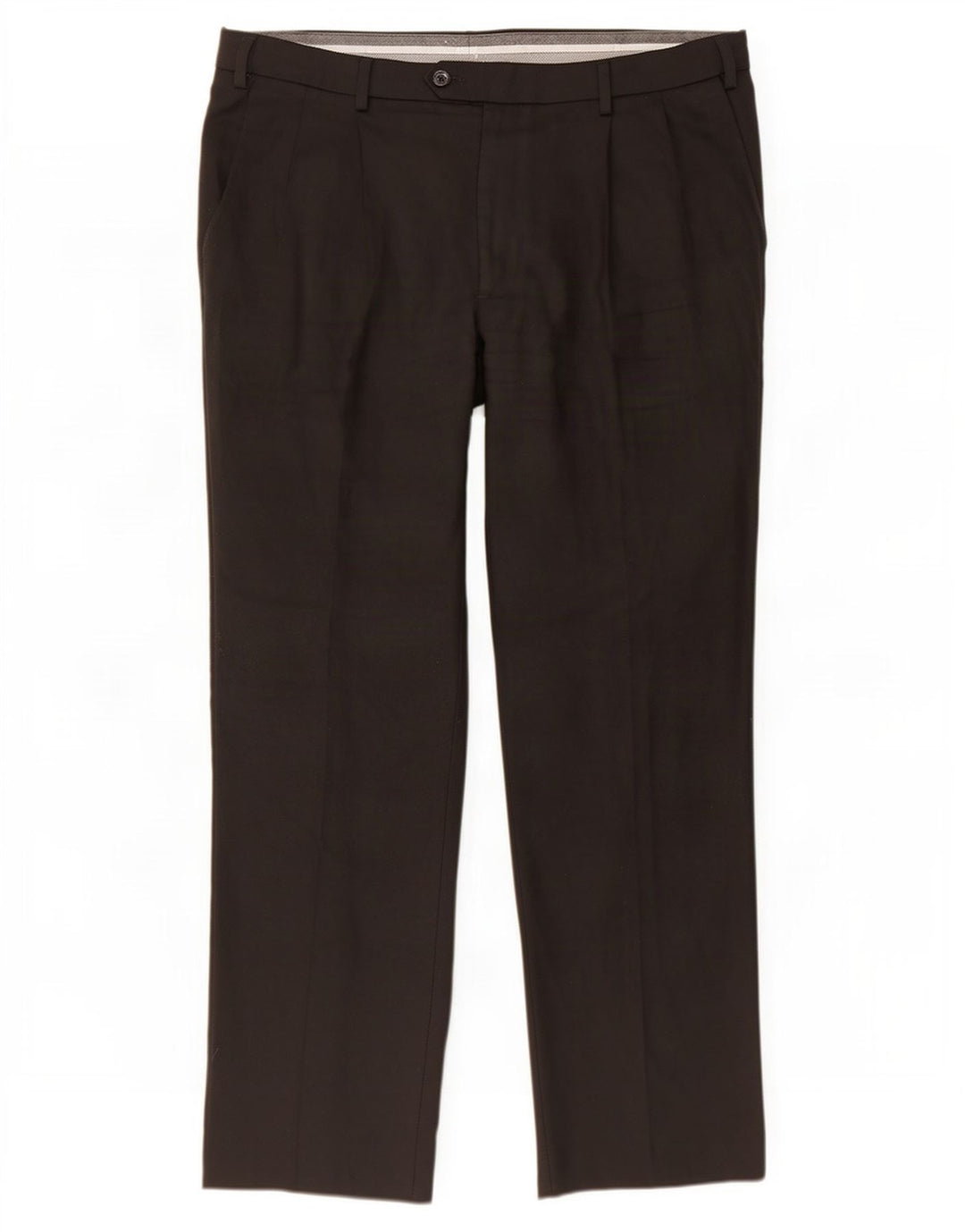 Marks & Spencer Mens Tailored Fit Pegged Suit Trousers W38 L31 Black Wool