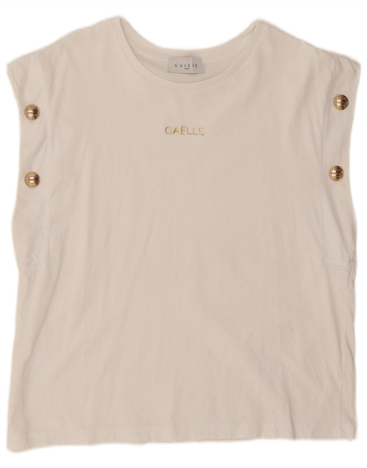Gaelle Womens Vest Top UK 12 Medium White