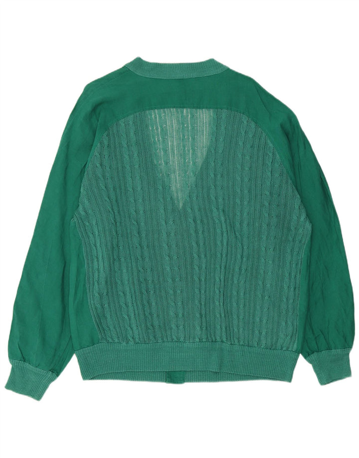 vintage Homme Cardigan Pull IT 44 XL Vert