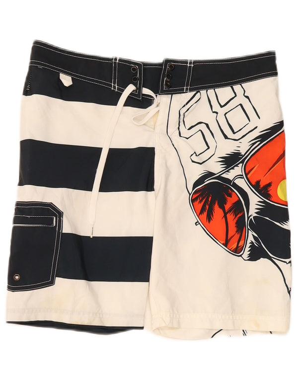 Sundek Boys Grafiske svømmeshorts 13-14 år Hvid Colourblock Polyester