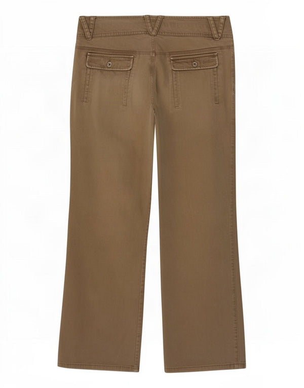 Fat Face Dame Bootcut Chino Bukser UK 14 Large W35 L31 Beige Bomuld