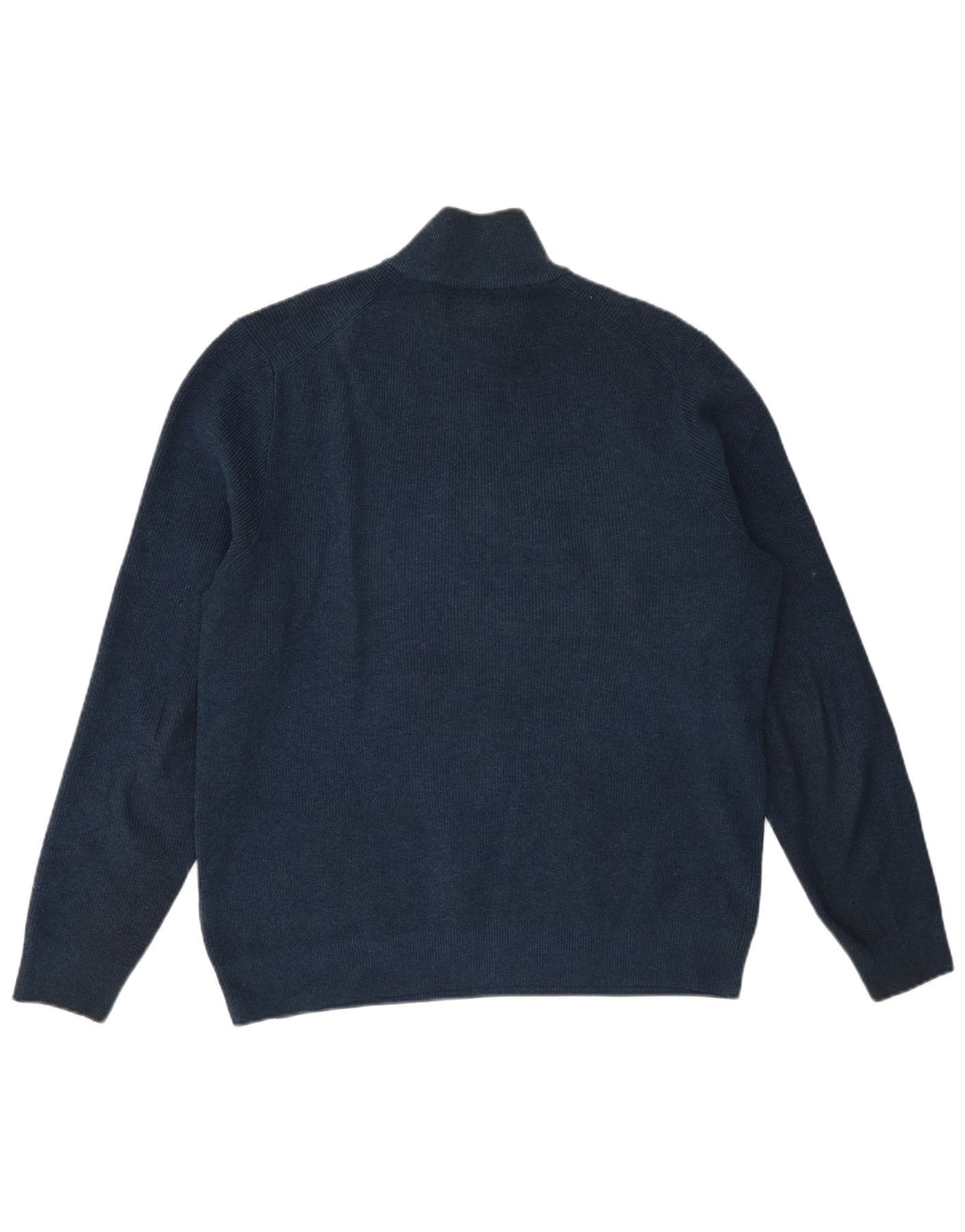 Marks & Spencer Herre sweater med lynlåshals Stor marineblå bomuld