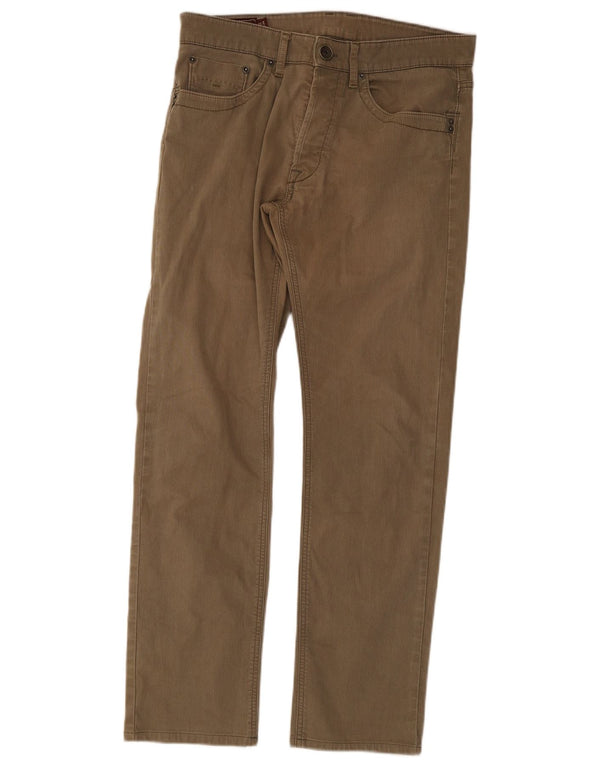 Marlboro Classics Mens Straight Corduroy Trousers W32 L30 Beige Cotton
