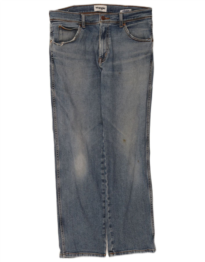 Wrangler Mens Texas Straight Jeans W32 L30 Blue Cotton