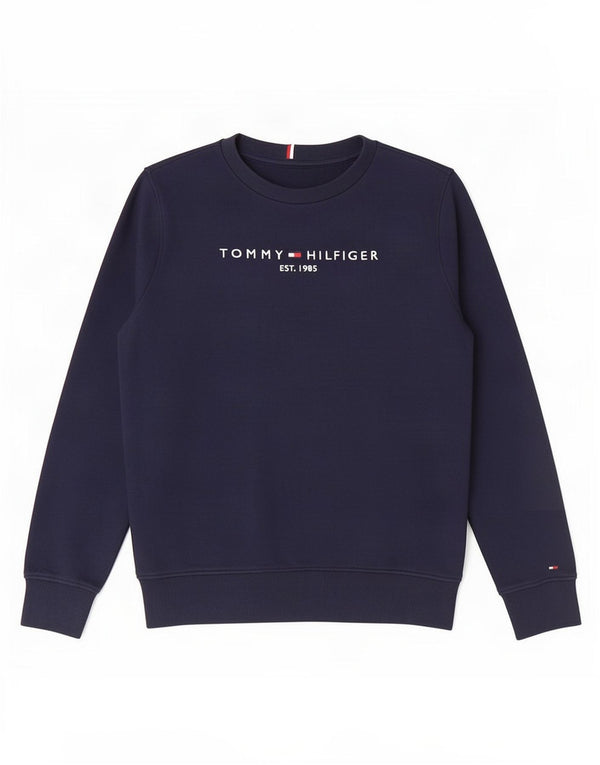 Felpa grafica da bambino Tommy Hilfiger 13-14 anni in cotone blu navy