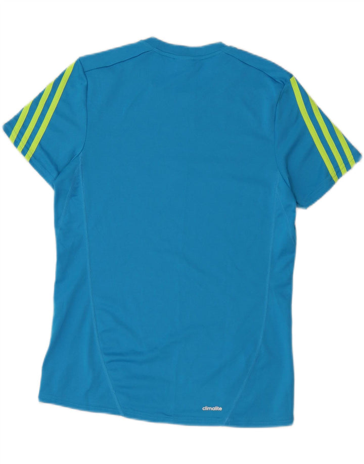 Adidas Mens Climalite Graphic T-Shirt Top XS Blue Polyester