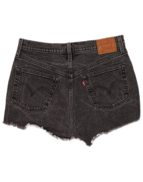 Levi's Womens 501 Denim Shorts W28 Medium Black Cotton