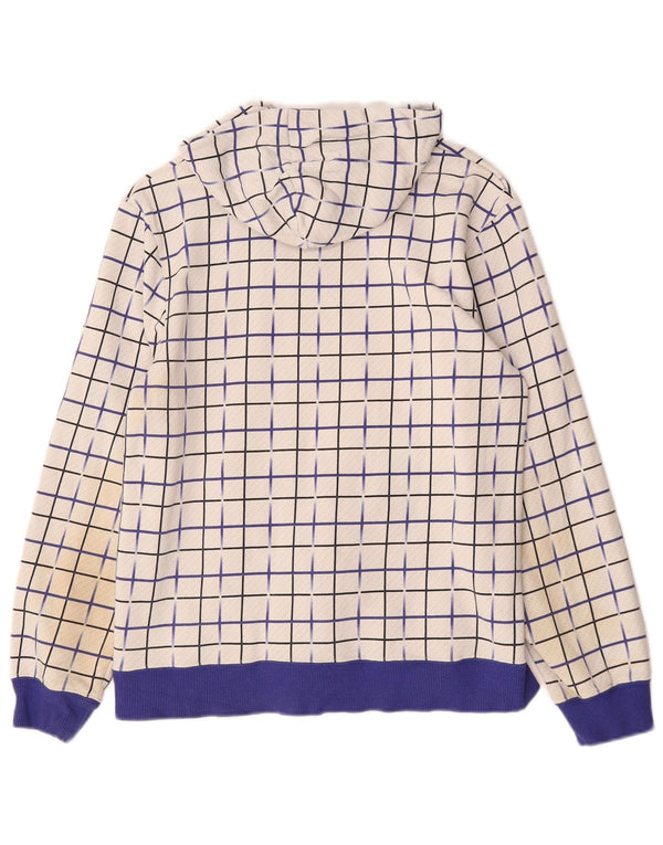 Nike Jungen Kapuzenpullover, 13–14 Jahre, XL, weiß kariert, Baumwolle