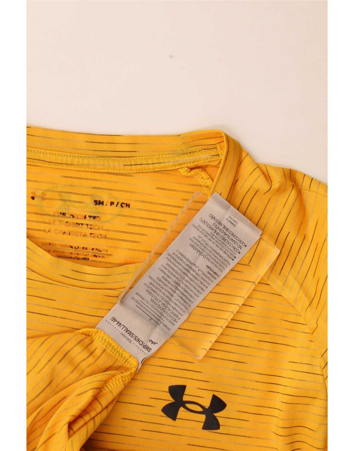 Under Armour T-Shirt Homme Petit Jaune Rayé Polyester