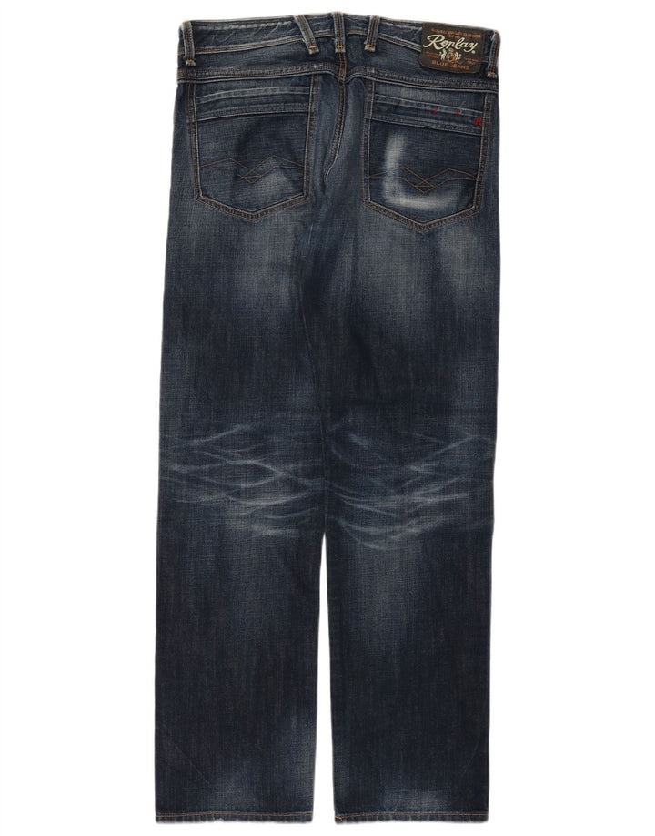 Replay Mens Lenaldo Straight Jeans W33 L32 Blue