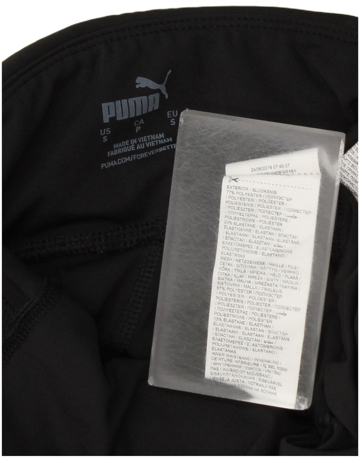 Puma Graphic Leggings til kvinder UK 10 Small Black Colourblock Polyester