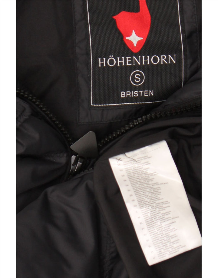 Vintage Mens Hooded Padded Jacket UK 36 Small Navy Blue Polyamide