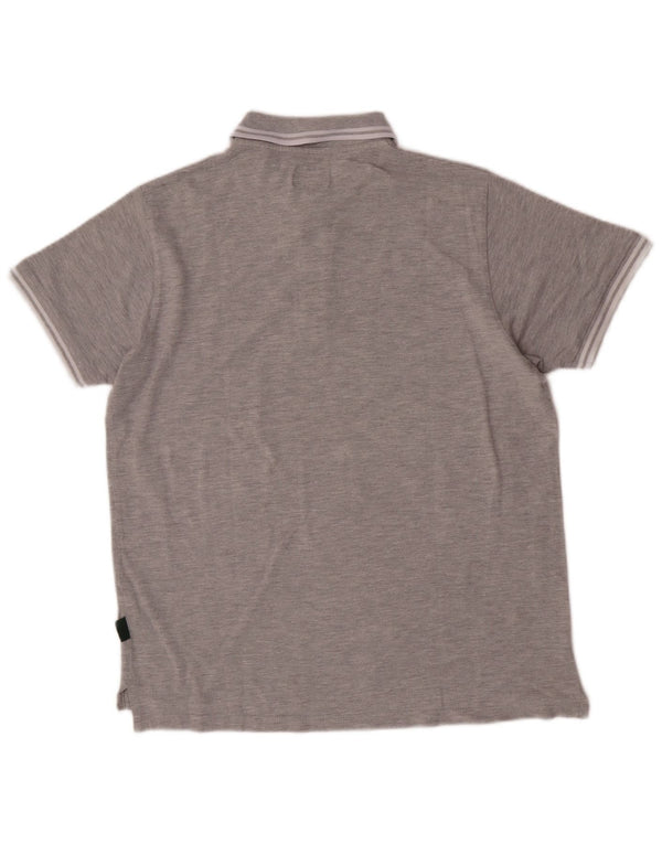 Enrico Coveri Herre kortærmet poloshirt Medium Grey Flecked Sports
