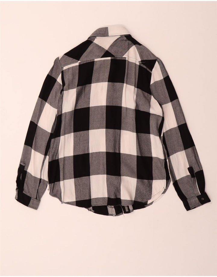 ZARA Womens Shirt UK 10 Small Black Gingham
