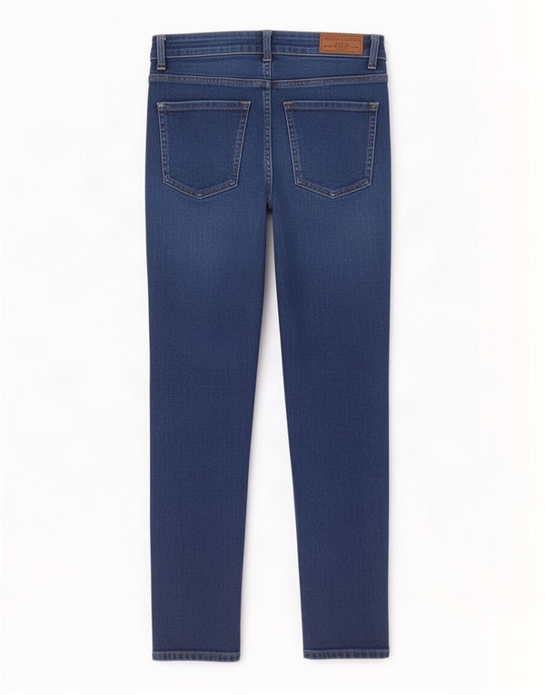 Marks & Spencer Dame Straight Jeans UK 10 Small W28 L28 Blue Cotton