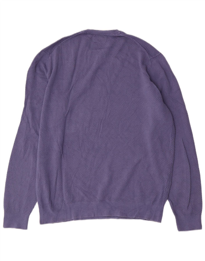 Massimo Dutti Herre sweater med rund hals XL blå bomuld