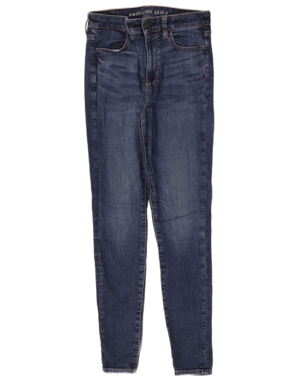 American Eagle Dame Skinny Jeans US 4 Small W26 L28 Blue Cotton