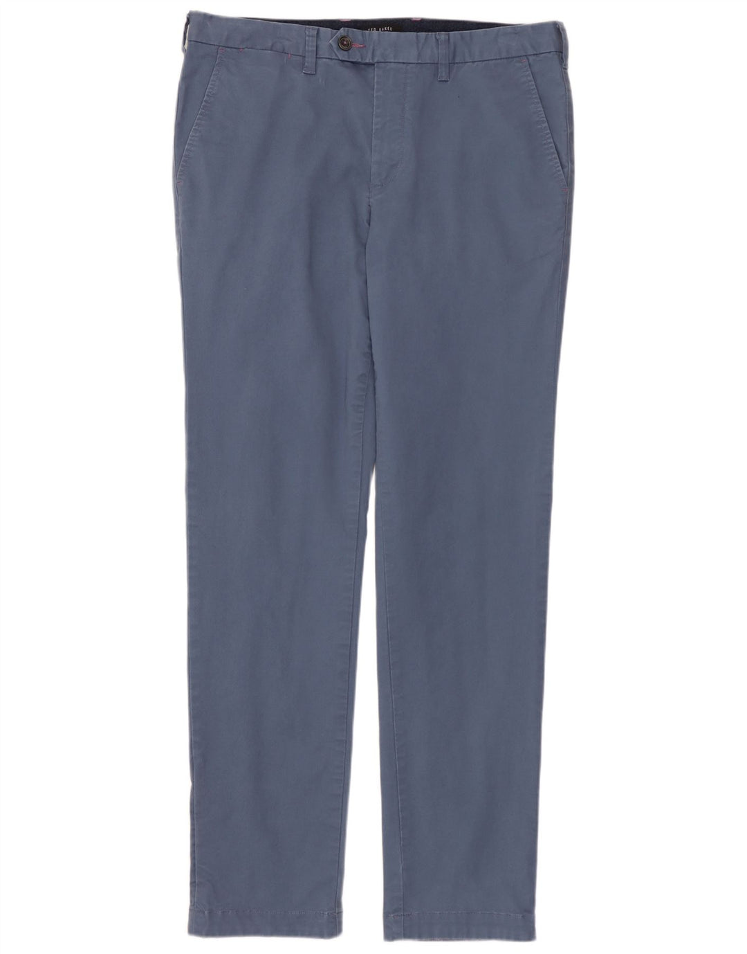 TED BAKER Mens Straight Suit Trousers W32 L32 Blue Cotton