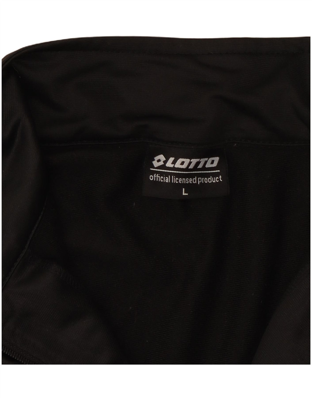 LOTTO Mens Tracksuit Top Jacket Large Black Polyester