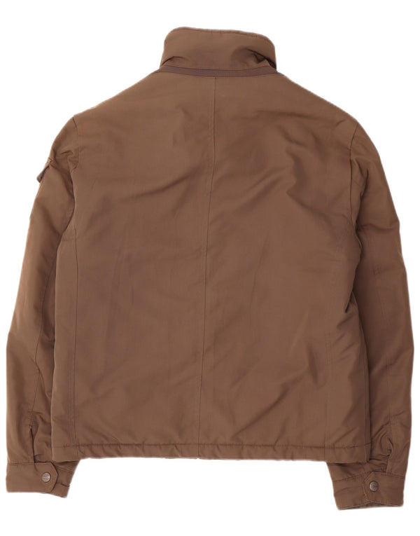 Geox Uomo Respira Bomber Giubbotto UK 40 Large Marrone Poliestere