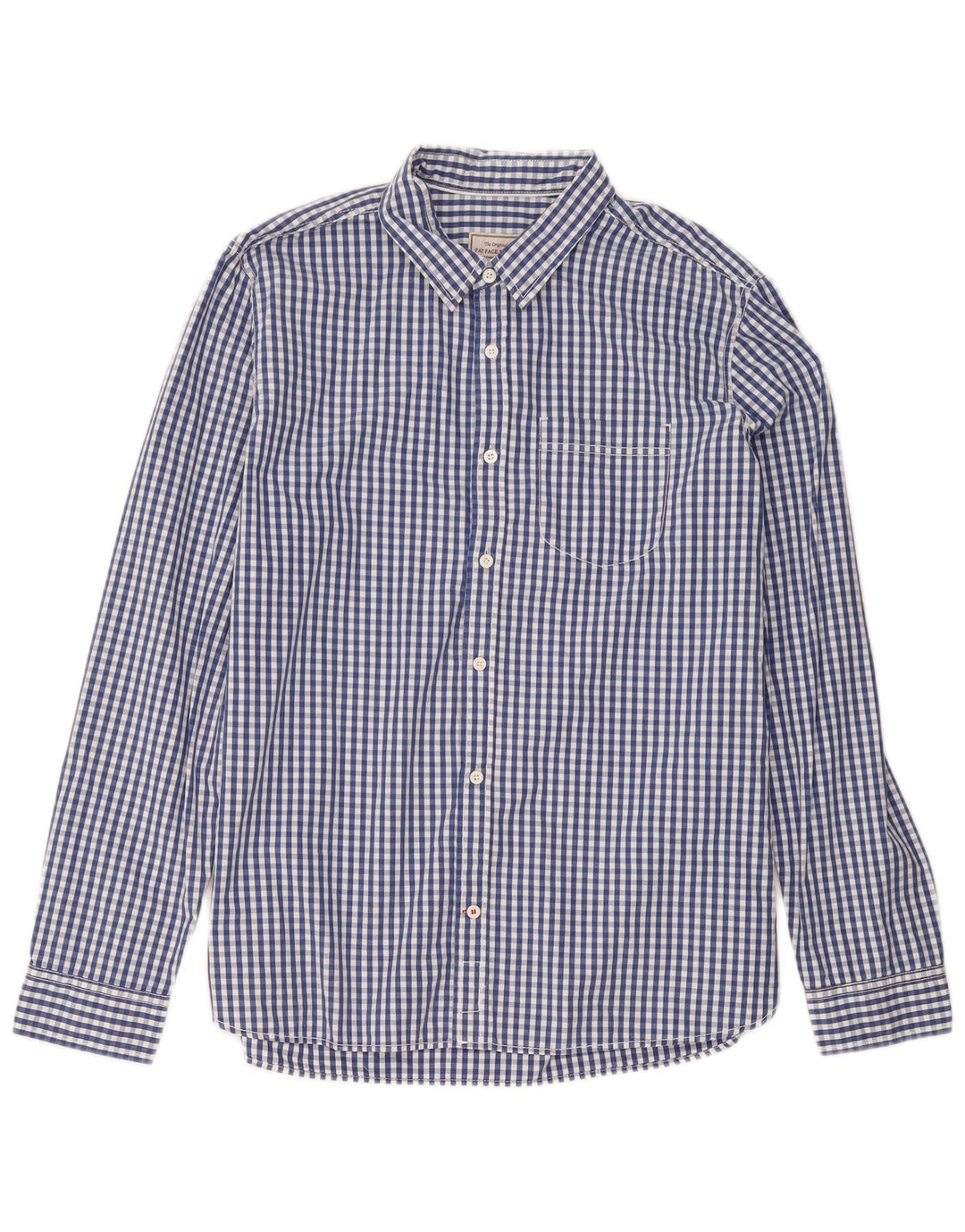 Fat Face Mens Shirt Large Blue Gingham Cotton