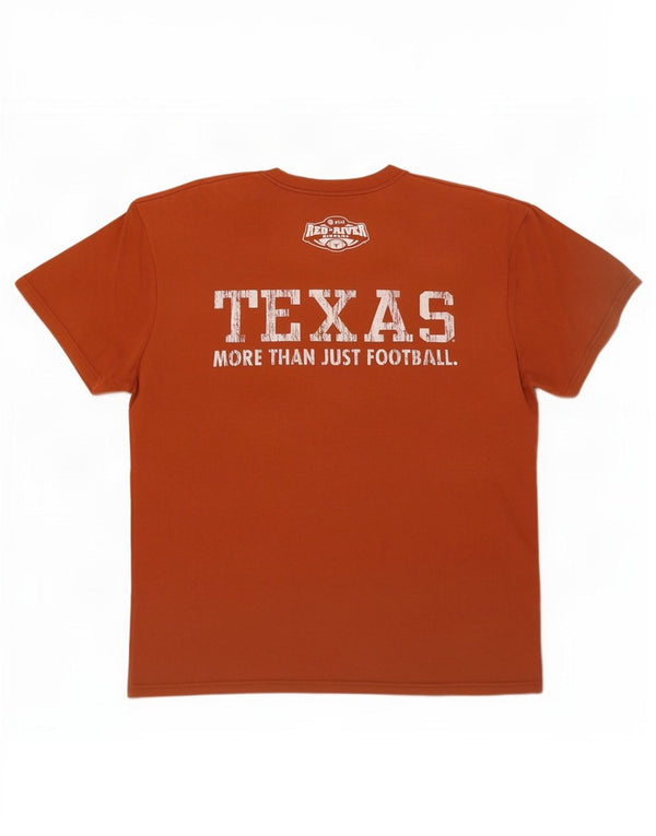 Nike Texas Longhorns Camiseta holgada con gráfico para Hombre, Parte Superior Naranja Mediana