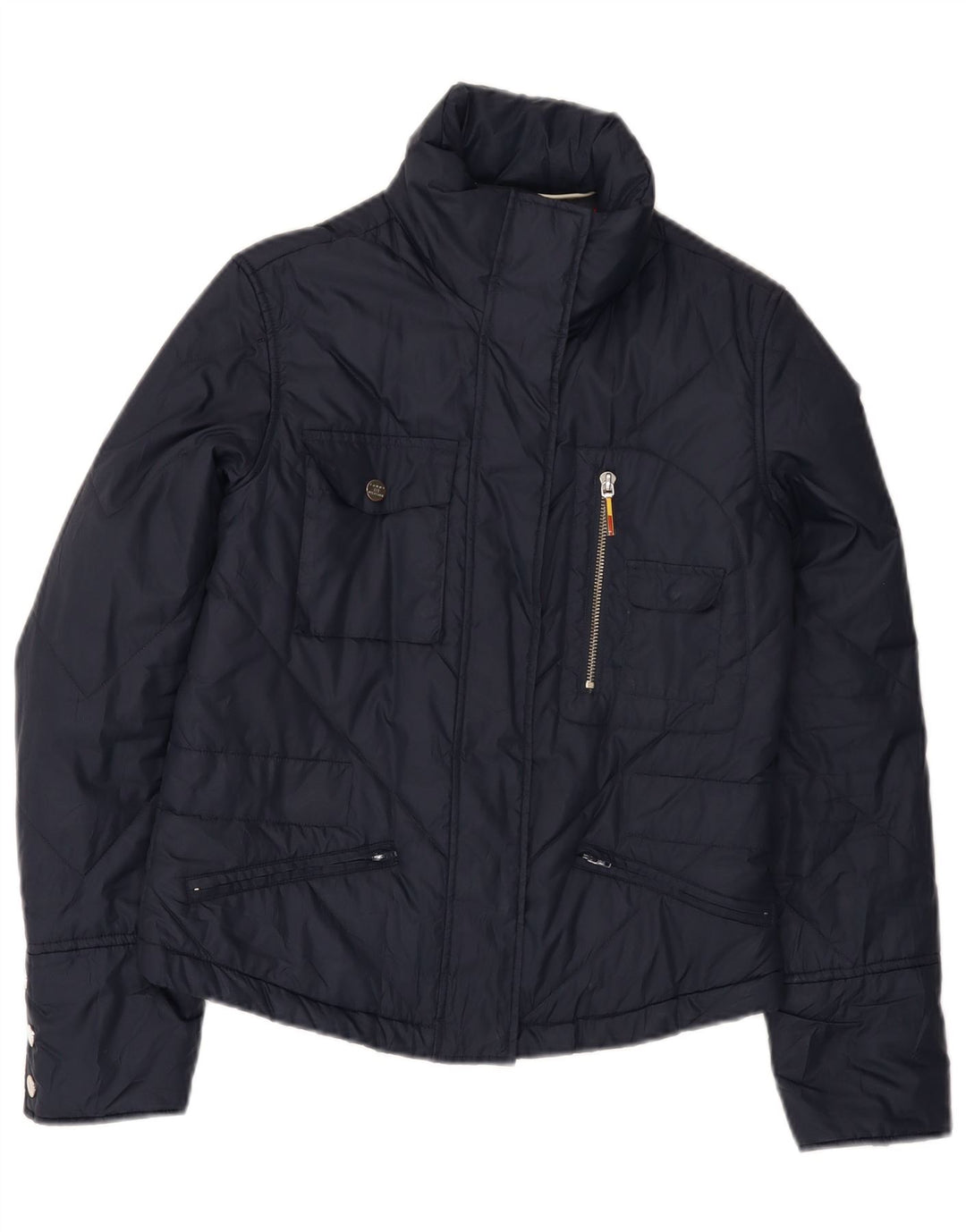 Tommy Hilfiger Chaqueta acolchada para mujer UK 10 Small Poliéster azul marino