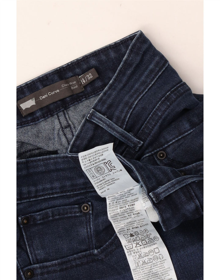 Levi's Womens Demi Curve Bootcut Jeans Size 14 Large W32 L32 Navy Blue