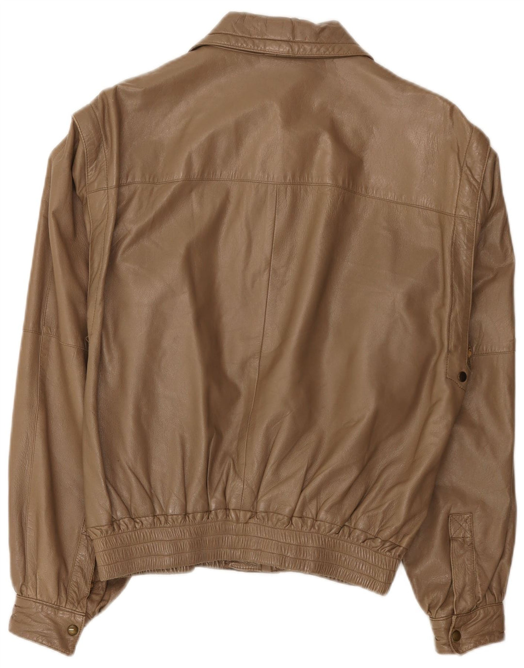 Vintage Mens Leather Jacket UK 38 Medium Beige